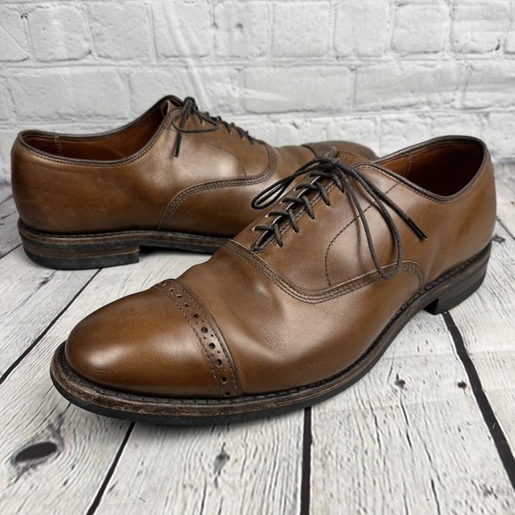 Allen Edmonds Other - Allen Edmonds Mens Cap Toe Port Washington Oxford Dainite Soles 9 D Chestnut